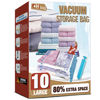 Picture of Vacuum Storage Bags, 10 Large Space Saver Vacuum Seal Bags, Space Bags, Vacuum Sealer Bags for Clothes, Blankets, Bedding (10L)