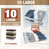 Picture of Vacuum Storage Bags, 10 Large Space Saver Vacuum Seal Bags, Space Bags, Vacuum Sealer Bags for Clothes, Blankets, Bedding (10L)