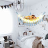 Picture of CERETIA Stuffed Animal Hammock with LED Light, 2 Pack Toy Hammock for Stuffed Animals Storage for Kids, Stuffed Animal Hammock Corner, Baby Blue