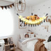 Picture of CERETIA Stuffed Animal Hammock with LED Light, 2 Pack Toy Hammock for Stuffed Animals Storage for Kids, Stuffed Animal Hammock Corner, Black