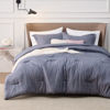Picture of Bedsure California King Comforter Set - Denim Grey Cal King Size Comforter, Soft Cationic Dyed Bedding Set for All Seasons, 3 Pieces, 1 Comforter (104"x96") and 2 Pillow Shams (20"x36"+2")