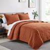 Picture of Love's cabin California King Size Quilt Bedding Set Umber Bedspreads - Cal King Summer Quilt Lightweight Bedspread- Coin Pattern Coverlet for All Season - 3 Piece (1 Quilt, 2 Pillow Shams)