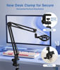 Picture of BILIONE Microphone Stand, Mic Boom Arm Stand for Blue Yeti QuadCast S SoloCast Snowball AM8 and other Mics, with Shock Mount Pop Filter Mic Clip Holder Cable Ties, Broadcasting and Recording.Game