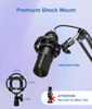 Picture of BILIONE Microphone Stand, Mic Boom Arm Stand for Blue Yeti QuadCast S SoloCast Snowball AM8 and other Mics, with Shock Mount Pop Filter Mic Clip Holder Cable Ties, Broadcasting and Recording.Game