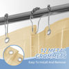 Picture of downluxe Waterproof Frosted Shower Curtain Liner - PEVA Lightweight Plastic Shower Liner with 3 Magnets, Shower Curtains for Bathroom, 72" x 72", Beige