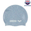 Picture of Arena Classic Unisex Recycled Silicone Swim Cap for Women and Men, Intensive Training and Racing Comfortable Long Hair Swimming Hat, Gray/Multi