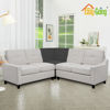Picture of Easy-Going Stretch Sectional Corner Sofa Slipcover 1-Piece Couch Sofa Cover Furniture Protector Soft with Elastic Bottom for Kids, Pet, Spandex Jacquard Fabric Dark Gray