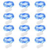 Picture of Brightown 12 Pack Led Fairy Lights Battery Operated String Lights Waterproof Silver Wire 7 Feet 20 Led Firefly Starry Moon Lights for DIY Wedding Party Bedroom Patio Christmas (12 Pack, Blue)