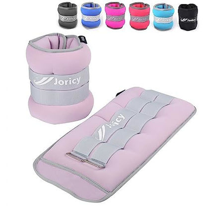Picture of Ankle Weights, Wrist Leg Arm Weights for Women Men Kids Child with Adjustable Straps, Strength Training Weighted for Jogging, Running, Walking, Fitness, Gym Workout - 2 Pack 20LBS (10LBS Each), Purple