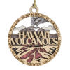 Picture of Hawaii Volcanoes National Park Ornament - Handmade Wood Laser Cut Christmas Decoration, Erupting Volcano Scene