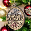 Picture of Hawaii Volcanoes National Park Ornament - Handmade Wood Laser Cut Christmas Decoration, Erupting Volcano Scene