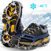 Picture of Crampons Ice Cleats Traction Snow Grips for Boots Shoes Women Men Anti Slip 19 Stainless Steel Spikes Safe Protect for Hiking Fishing Walking Climbing Mountaineering (Navy Blue,L)