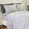 Picture of Elegant Comfort Softest and Coziest 6-Piece Sheet Set - 1500 Premium Hotel Quality Microfiber - Deep Pocket, Wrinkle Resistant 6-Piece Paisley Pattern Bed Sheet Set, King, Paisley Gray