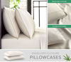 Picture of Short Queen Sheets by Pure Bamboo for RV Camper (60"x75") - Genuine 100% Organic Viscose Derived from Bamboo Bed Sheet Set, Soft & Cooling, Lifetime Quality Promise (Short Queen, Ivory)