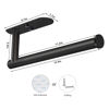Picture of VAEHOLD Adhesive Paper Towel Holder Under Cabinet Wall Mount for Kitchen Paper Towel, Black Paper Towel Roll Holder Stick to Wall, SUS304 Stainless Steel（Black）