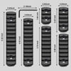 Picture of Bontok Single Picatinny Aluminum Accessory Rail Set for Mlock 3 5 7 9 11 13 Slots with 13 T-Nuts & Screws, 6 Allen Wrench-Rounded Corner