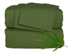 Picture of California King Sheets by Pure Bamboo, Genuine 100% Organic Viscose Derived from Bamboo Bed Sheet Set, Soft & Cooling, Double Stitching, Lifetime Quality Promise (California King, Pesto)