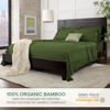 Picture of California King Sheets by Pure Bamboo, Genuine 100% Organic Viscose Derived from Bamboo Bed Sheet Set, Soft & Cooling, Double Stitching, Lifetime Quality Promise (California King, Pesto)