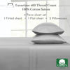 Picture of California Design Den 400 Thread Count 100% Cotton Sheets, King Size Sheet Set, Luxury Sheets & Pillowcases, Breathable Bedding for King Bed, Sateen King Bed Sheets, Deep Pockets (Light Grey)