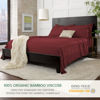 Picture of Split King Sheets by Pure Bamboo, Genuine 100% Organic Viscose Derived from Bamboo Bed Sheet Set, Soft & Cooling, Double Stitching *Not for Split Top (Split King, Merlot)