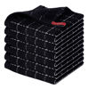 Picture of Homaxy 100% Cotton Terry Kitchen Dish Cloths, Ultra Soft and Absorbent Dish Towels for Kitchen, Suitable for Drying and Washing Dishes, 6 Pack, 12 x 12 Inches, Black