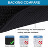 Picture of H.VERSAILTEX Black Bathroom Rug Set Extra Thick Striped Bath Mats for Bathroom Floor 2 Piece, Anti-Slip Bath Mat Set Soft Plush Chenille Shower Rugs for Bathroom Waterproof (20" x 32"/17" x 24")