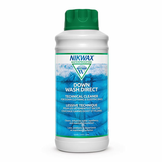 Picture of Nikwax Down, Down Wash.Direct, 1L, Specialty Cleaner for Down Jackets, Outerwear, Vests, Sleeping Bags, Quilts, and Bedding, Restores Loft, Warmth, Insulation, and Water Repellency