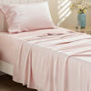Picture of Bedsure Twin Sheets Set, Cooling Sheets Twin Size Bed Set, Rayon Derived from Bamboo, Twin Size Sheets, Breathable & Soft Bed Sheets, Hotel Luxury Silky Bedding Sheets & Pillowcases, Pink