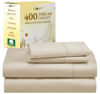 Picture of California Design Den King Size Sheets Set 400 Thread Count, 100% Cotton Sateen Sheet Set Beige, Soft & Breathable, Cooling Deep Pocket Bed Sheets (Beige)