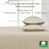 Picture of California Design Den King Size Sheets Set 400 Thread Count, 100% Cotton Sateen Sheet Set Beige, Soft & Breathable, Cooling Deep Pocket Bed Sheets (Beige)