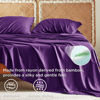 Picture of Bedsure Queen Sheet Set, Cooling Sheets for Queen Size Bed Set, Rayon Derived from Bamboo, Breathable & Soft Deep Pocket Up to 16 Inches, Hotel Luxury Silky Bedding, Bedsheet & Pillowcases, Plum