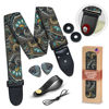 Picture of Guitar Strap For Acoustic Guitar , Electric Guitar and Bass Guitar, Adjustable Gold Brown Guitar Strap W/ FREE BONUS 2 Picks + Strap Locks + Strap Button. Best Gift For Men & Women Guitar Players
