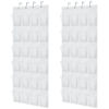 Picture of Gorilla Grip Over the Door Shoe Organizer, 2 Pack, 24 Breathable Mesh Pockets, Space Saving Hanging Storage Holder, Closet Rack Hanger Holds Up to 40 lbs, Hangs on Closets, Shoes, Accessories, White