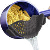 Picture of AUOON Clip On Strainer Silicone for All Pots and Pans, Pasta Strainer Clip on Food Strainer for Meat Vegetables Fruit Silicone Kitchen Colander (Gray)