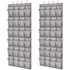 Picture of Gorilla Grip Over the Door Shoe Organizer, 2 Pack, 24 Breathable Mesh Pockets, Space Saving Hanging Storage Holder, Closet Rack Hanger Holds Up to 40 lbs, Hangs on Closets, Shoes, Accessories, Gray