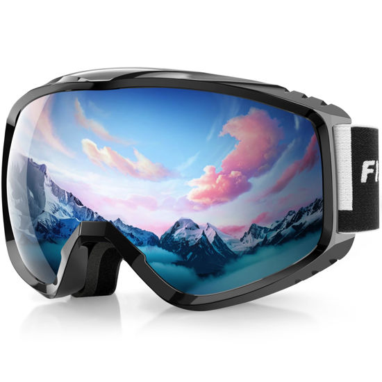 Picture of findway OTG Ski Goggles - Over Glasses Snow Snowboard Goggles for Men Women Adult & Youth - Anti-Fog 100% UV Protection