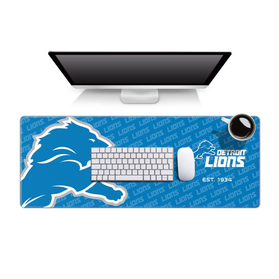 Picture of YouTheFan NFL Detroit Lions Logo Series Desk Pad SMU, Team Colors