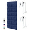 Picture of Gorilla Grip Over the Door Shoe Organizer, 24 Large Breathable Mesh Pockets, Space Saving Hanging Storage Holder, Closet Rack Hanger Holds Up to 40 lbs, Hangs on Closets for Shoes, Accessories, Navy