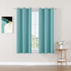 Picture of ChrisDowa Blackout Curtains 63 inches Long for Bedroom - 2 Panels Set Grommet Thermal Insulated Room Darkening Curtains for Living Room (Aqua, 42 x 63 Inch)