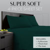 Picture of Danjor Linens Twin XL Sheets - Hotel Luxury Essentials Bedding - 4 pc Soft Bedding & Pillowcases Set with Deep Pockets - Breathable Bed Sheets, Wrinkle Free - Forest Green Sheets