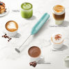 Picture of Zulay Kitchen Powerful Milk Frother Wand - Mini Milk Frother Handheld Stainless Steel - Battery Operated Drink Mixer for Coffee, Lattes, Cappuccino, Matcha - Froth Mate Milk Frother Gift - Fresh Mint