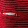 Picture of MIULEE Red Corduroy Pillow Covers with Splicing Set of 2 Super Soft Boho Striped Christmas Pillow Covers Broadside Decorative Textured Throw Pillows for Couch Cushion Livingroom 12x20 inch