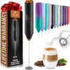 Picture of Zulay Powerful Milk Frother Wand - Mini Milk Frother Handheld Stainless Steel - Battery Operated Drink Mixer for Coffee, Lattes, Cappuccino, Matcha - FrothMate Milk Frother Gift - Black & Copper