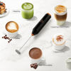 Picture of Zulay Powerful Milk Frother Wand - Mini Milk Frother Handheld Stainless Steel - Battery Operated Drink Mixer for Coffee, Lattes, Cappuccino, Matcha - FrothMate Milk Frother Gift - Black & Copper