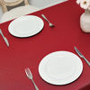 Picture of Veblandy Rectangle Tablecloth Waterproof 52x70 inch Linen Textured Table Cloth Stain and Wrinkle Resistant Washable, Decorative Fabric Table Cover for Dining, Party and Camping, Red