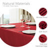 Picture of Veblandy Rectangle Tablecloth Waterproof 52x70 inch Linen Textured Table Cloth Stain and Wrinkle Resistant Washable, Decorative Fabric Table Cover for Dining, Party and Camping, Red