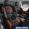 Picture of Skechers Memory Foam™ Leather Car Seat Covers, Air Cool Mesh Thick Seat Covers, Two Front Seat Covers, Airbag Compatible, Automotive Comfort & Protection for Most Cars, Vans, Trucks, SUV,Orange