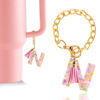 Picture of Letter Charm Accessories for Stanley Cup 1 PCS Cute Initial Keychain Handle Charm for Stanley Tumbler for Women Pink Letter N
