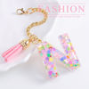 Picture of Letter Charm Accessories for Stanley Cup 1 PCS Cute Initial Keychain Handle Charm for Stanley Tumbler for Women Pink Letter N
