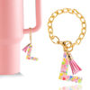 Picture of Letter Charm Accessories for Stanley Cup 1 PCS Cute Initial Keychain Handle Charm for Stanley Tumbler for Women Pink Letter L